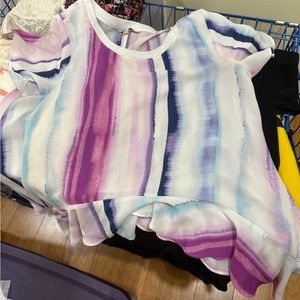 Juicy Couture Semi Sheer 410 Streamers Short Sleeve Top XL